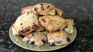 Substituted Almond Extract For The Lemon. http://www.crumbblog.com/2014/08/saskatoon-berry-scones.html